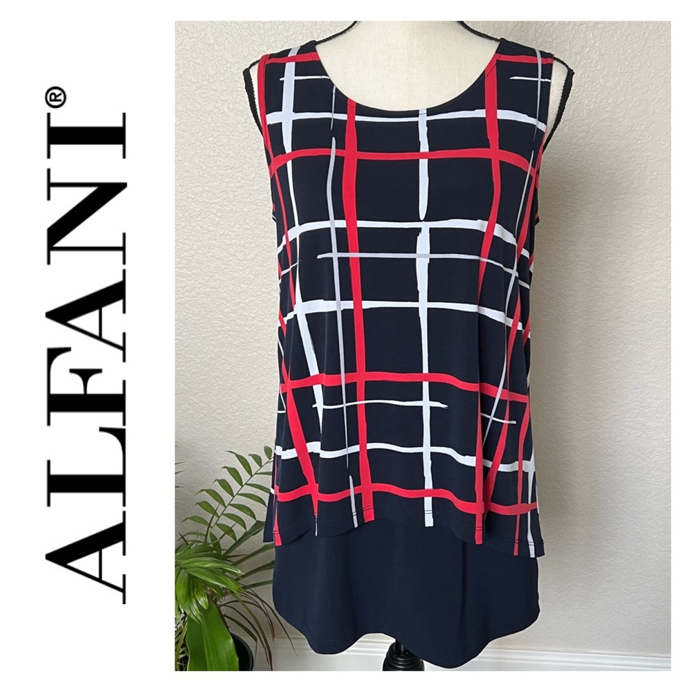 Alfani Split Back Sleeveless Top